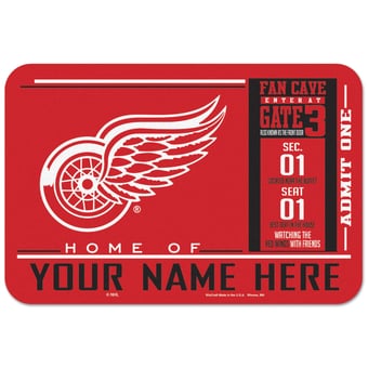 WinCraft Detroit Red Wings 20'' x 30'' Personalized Floor Mat