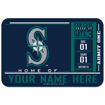 WinCraft Seattle Mariners 20'' x 30'' Personalized Floor Mat