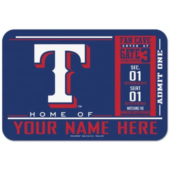 WinCraft Texas Rangers 20'' x 30'' Personalized Floor Mat