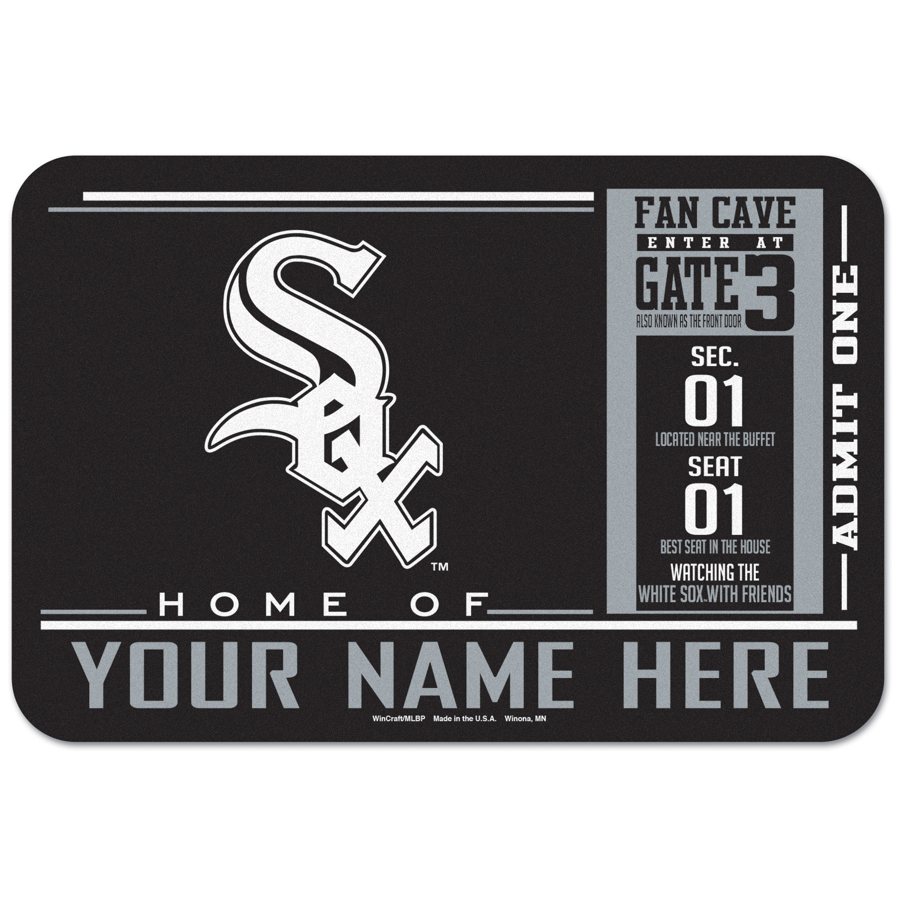 WinCraft Chicago White Sox 20'' x 30'' Personalized Floor Mat