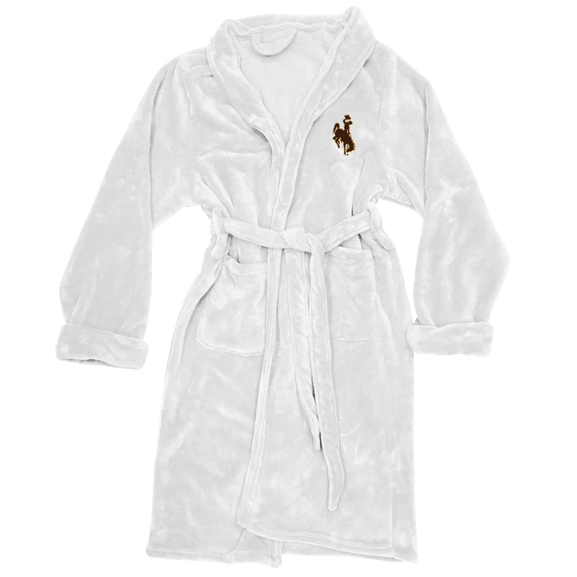 Men's The Northwest Group White Wyoming Cowboys Silk Touch Bath Robe