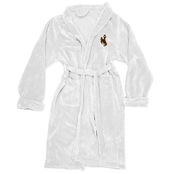 Men's The Northwest Group White Wyoming Cowboys Silk Touch Bath Robe