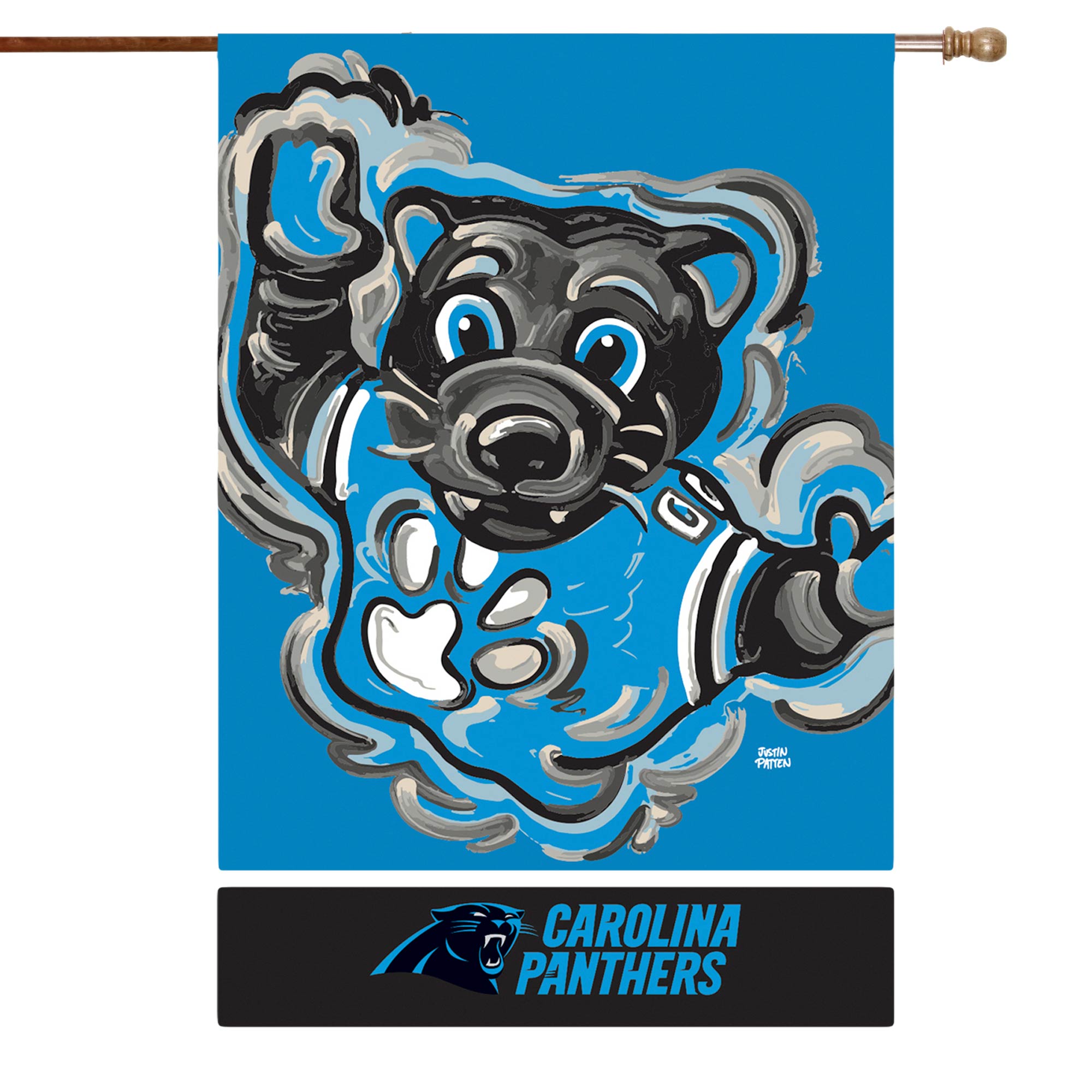 Carolina Panthers Justin Patten House Flag