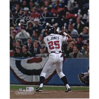 Andruw Jones Atlanta Braves Autographed 8" x 10" Hitting Photograph