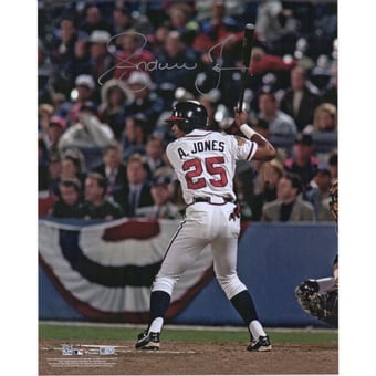 Andruw Jones Atlanta Braves Autographed 16" x 20" Hitting Photograph