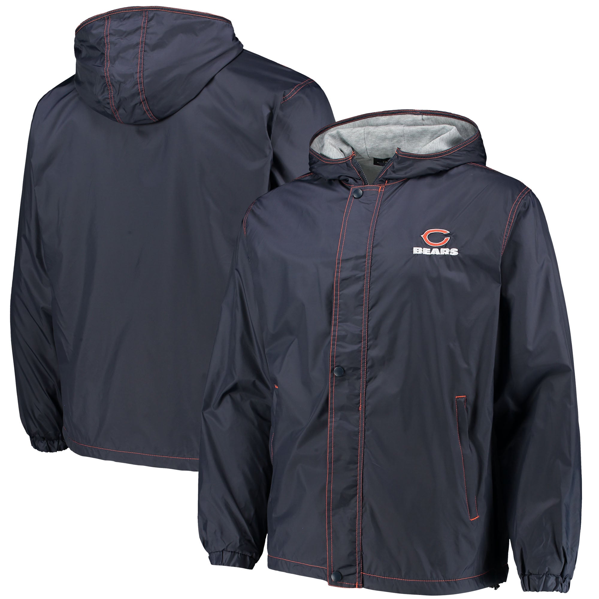 Men's Navy/Orange Chicago Bears Legacy Stadium Full-Zip Jacket