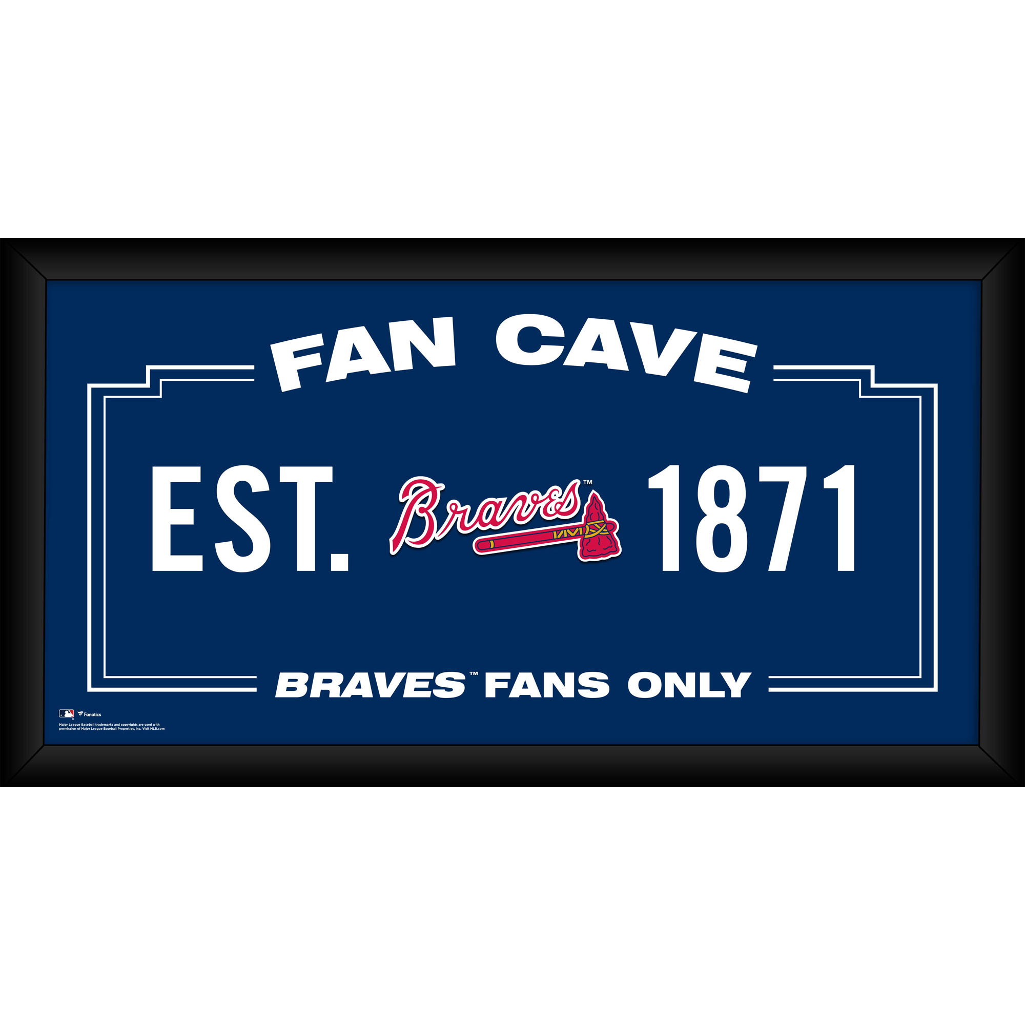 Atlanta Braves Framed 10" x 20" Fan Cave Collage