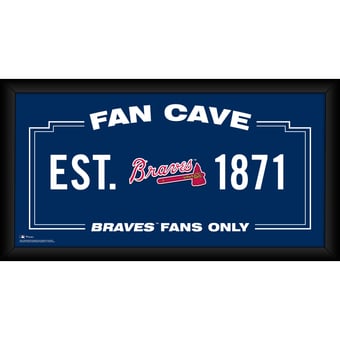 Atlanta Braves Framed 10" x 20" Fan Cave Collage