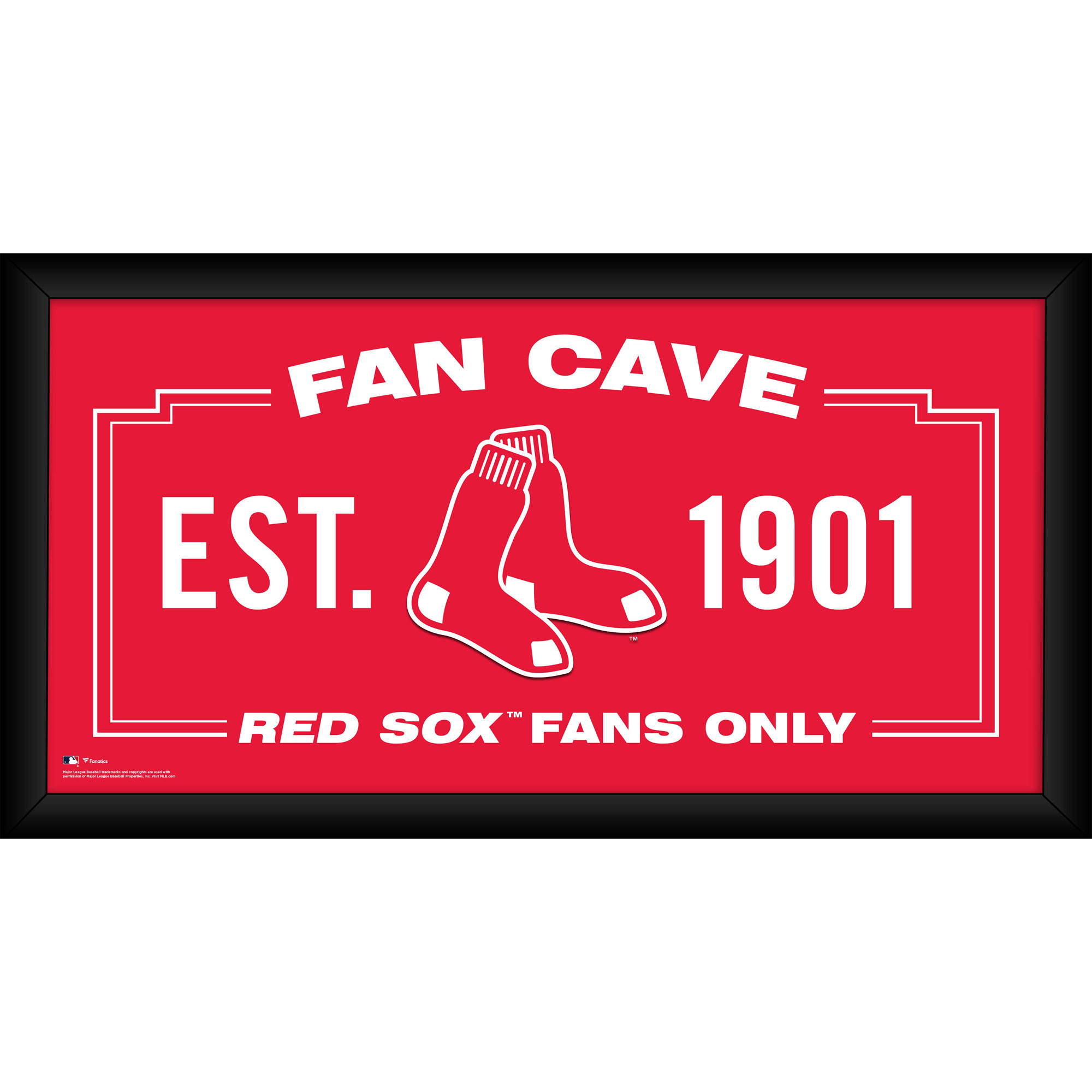 Boston Red Sox Framed 10" x 20" Fan Cave Collage