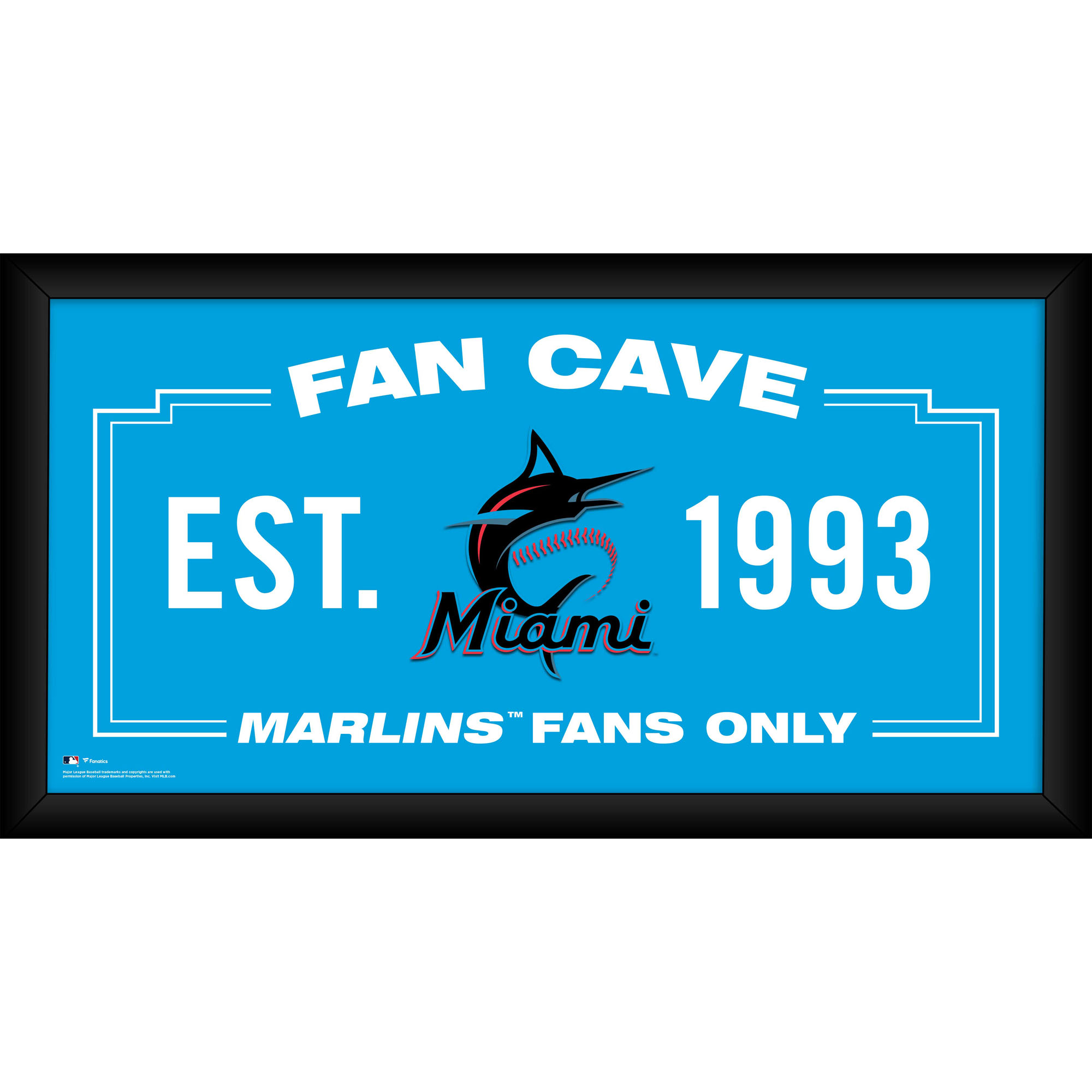 Miami Marlins Framed 10" x 20" Fan Cave Collage