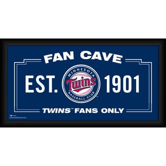 Minnesota Twins Framed 10" x 20" Fan Cave Collage