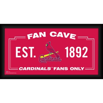 St. Louis Cardinals Framed 10" x 20" Fan Cave Collage