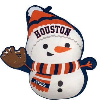 Houston Astros Holiday Snowman Plushlete Pillow