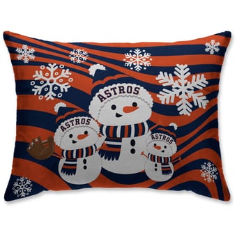 Houston Astros 20'' x 26'' Holiday Snowman Bed Pillow