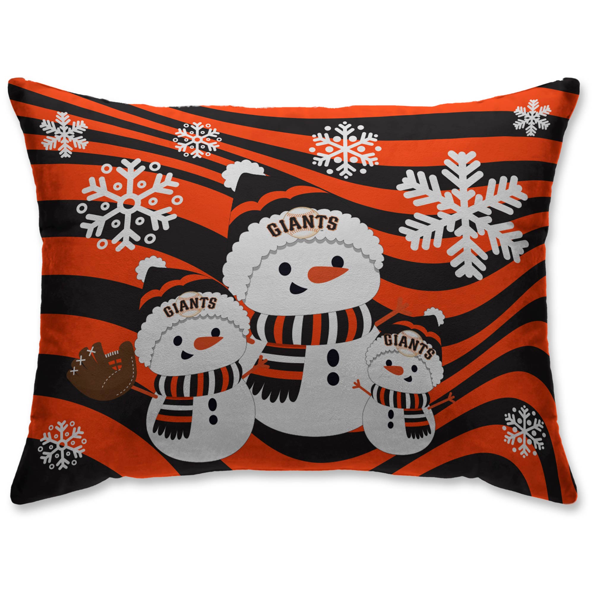 San Francisco Giants 20'' x 26'' Holiday Snowman Bed Pillow
