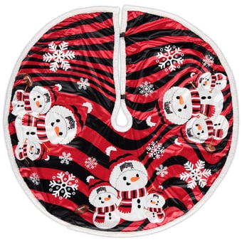 Ohio State Buckeyes Snowman Sherpa Christmas Tree Skirt