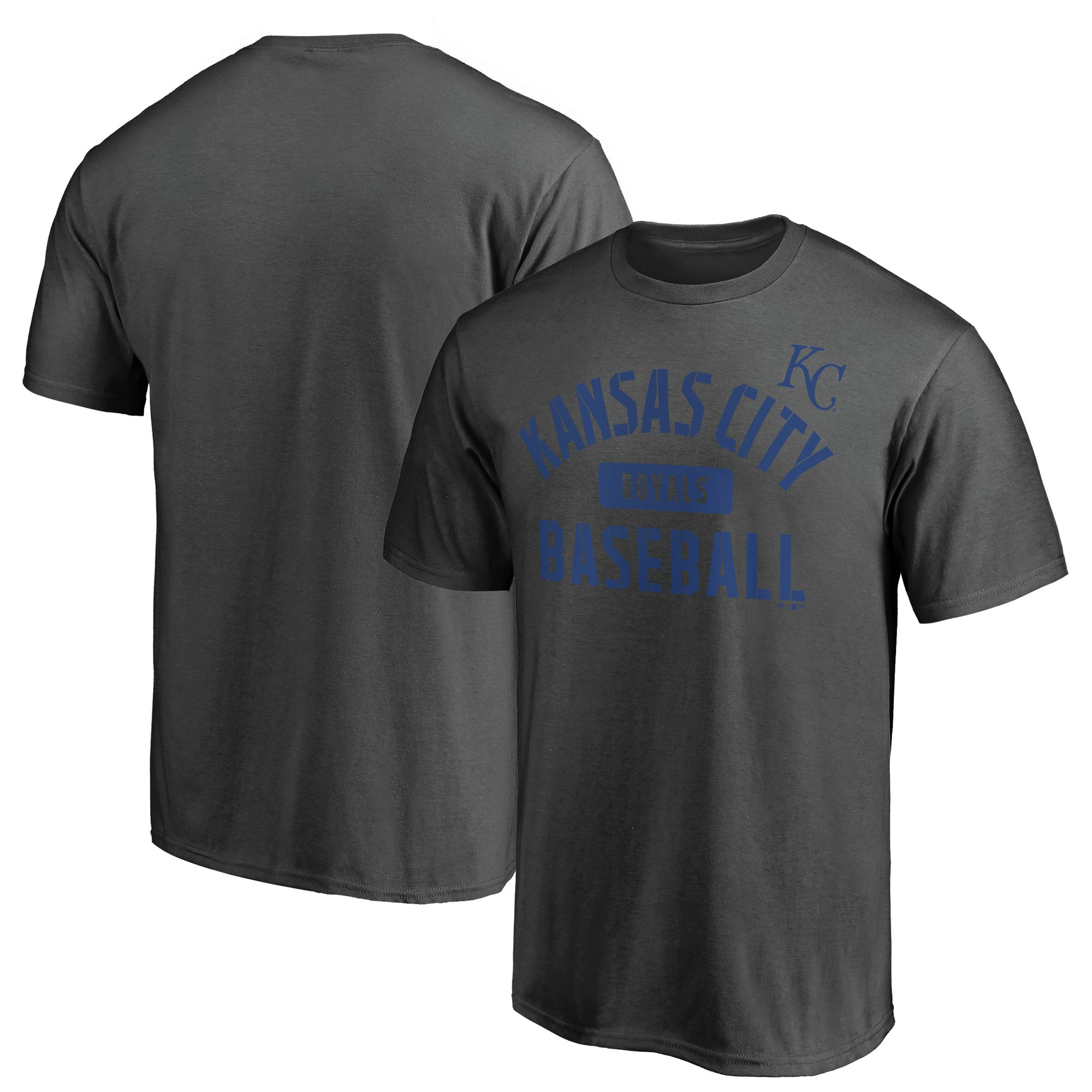 Men’s Charcoal Kansas City Royals Iconic Primary Pill T-Shirt Men’s Charcoal Kansas City Royals Iconic Primary Pill T-Shirt