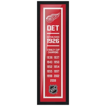 Detroit Red Wings 6" x 22" Empire Framed Artwork