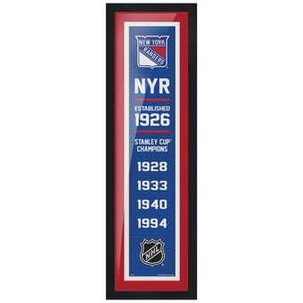 New York Rangers 6" x 22" Empire Framed Artwork