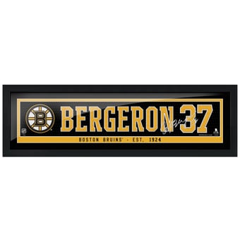 Patrice Bergeron Boston Bruins Framed Player Name Bar Replica Authentic Photo