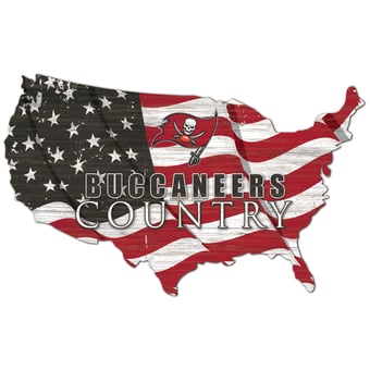 Tampa Bay Buccaneers USA Flag Cutout Sign