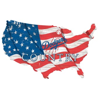 Los Angeles Dodgers USA Flag Cutout Sign