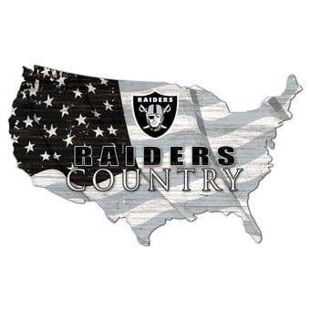 Las Vegas Raiders USA Flag Cutout Sign