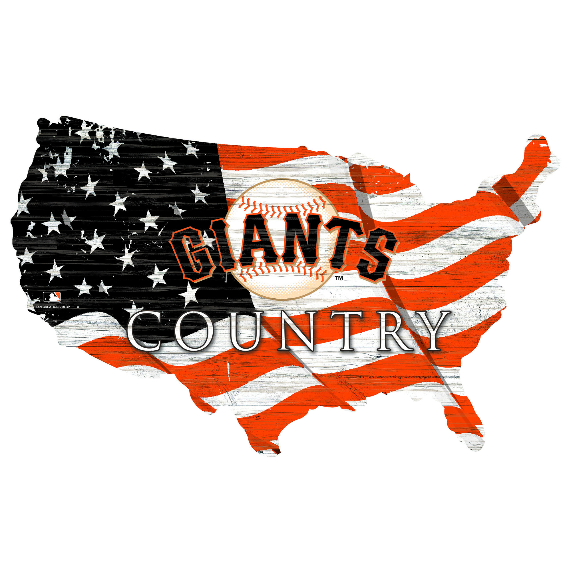 San Francisco Giants USA Flag Cutout Sign