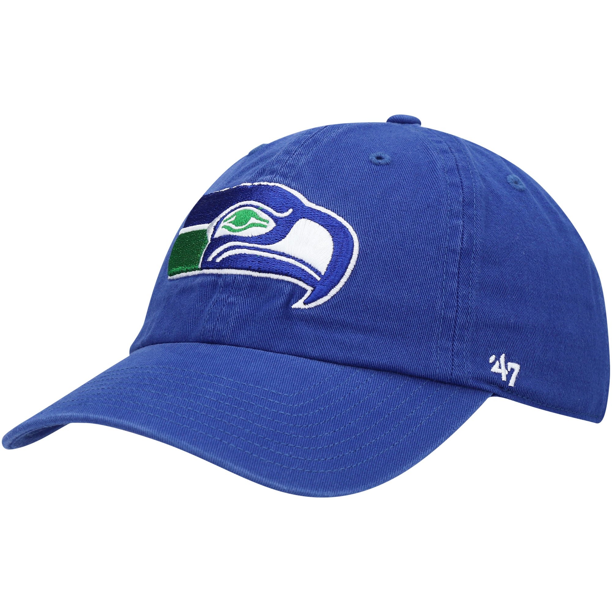 Men’s ’47 Royal Seattle Seahawks Clean Up Adjustable Hat Men’s ’47 Royal Seattle Seahawks Clean Up Adjustable Hat