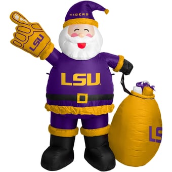 LSU Tigers 7' Inflatable Santa