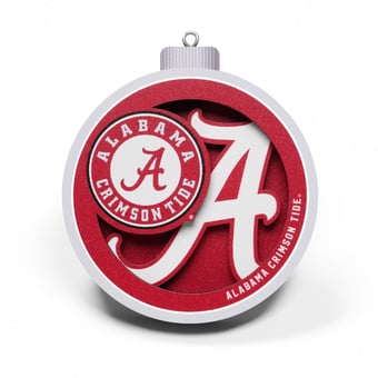 Fanpoint Alabama Crimson Tide 3D Logo Series Ornament