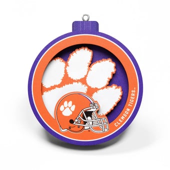 Fanpoint Clemson Tigers 3D Logo Series Ornament