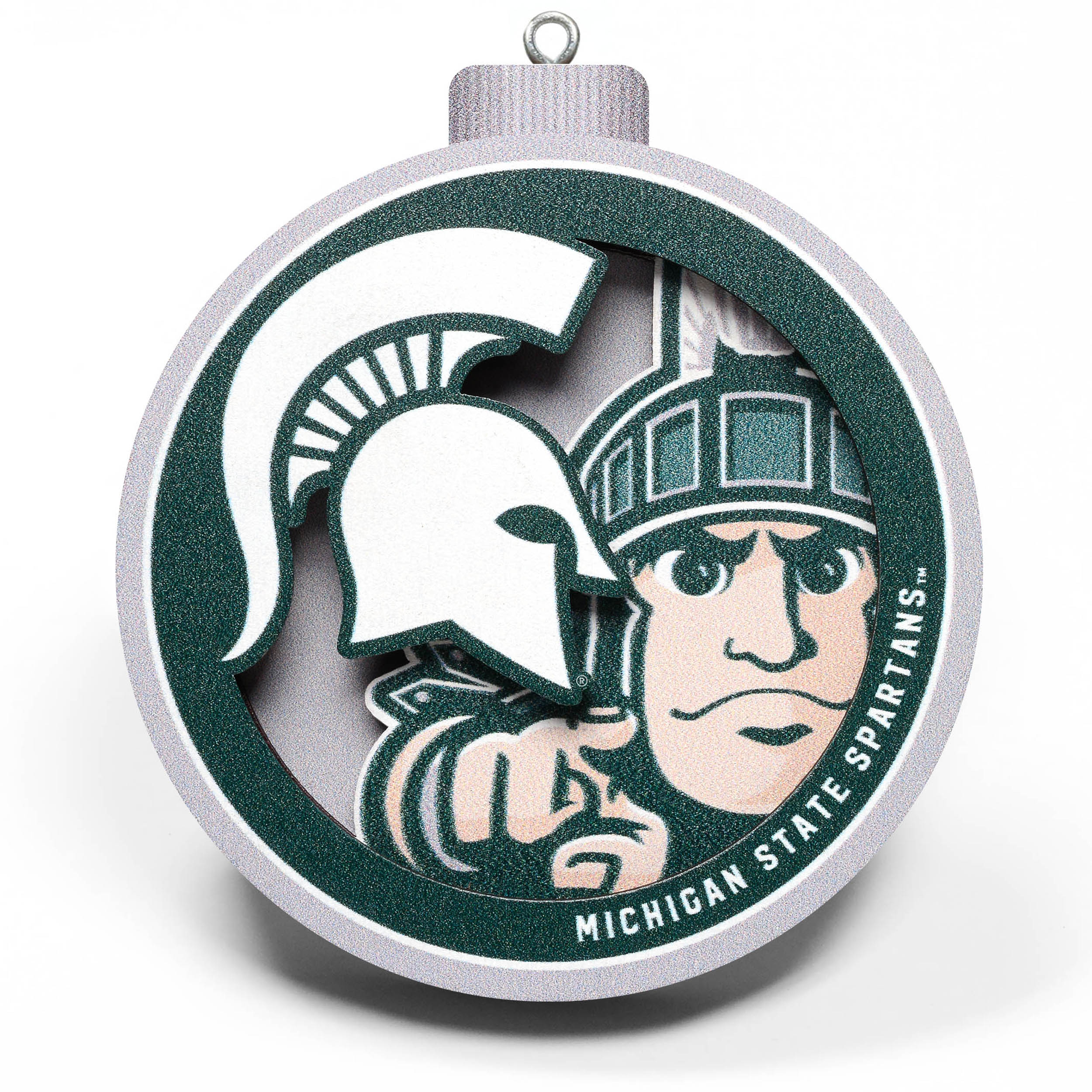 Fanpoint Michigan State Spartans 3D Logo Series Ornament