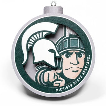 Fanpoint Michigan State Spartans 3D Logo Series Ornament