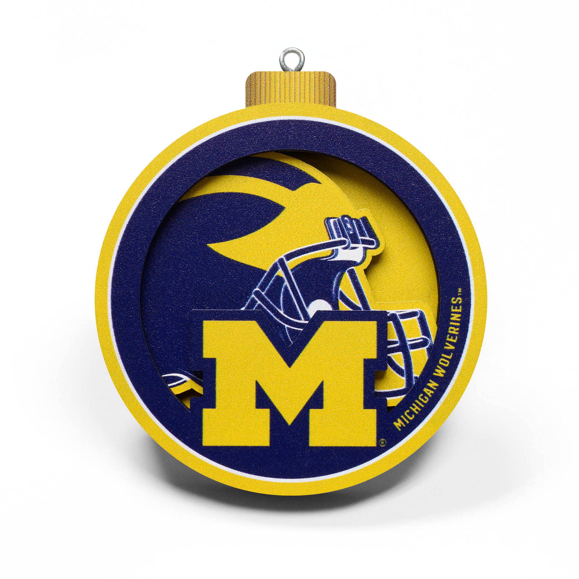 Fanpoint Michigan Wolverines 3D Logo Series Ornament
