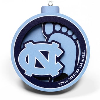 Fanpoint North Carolina Tar Heels 3D Logo Series Ornament