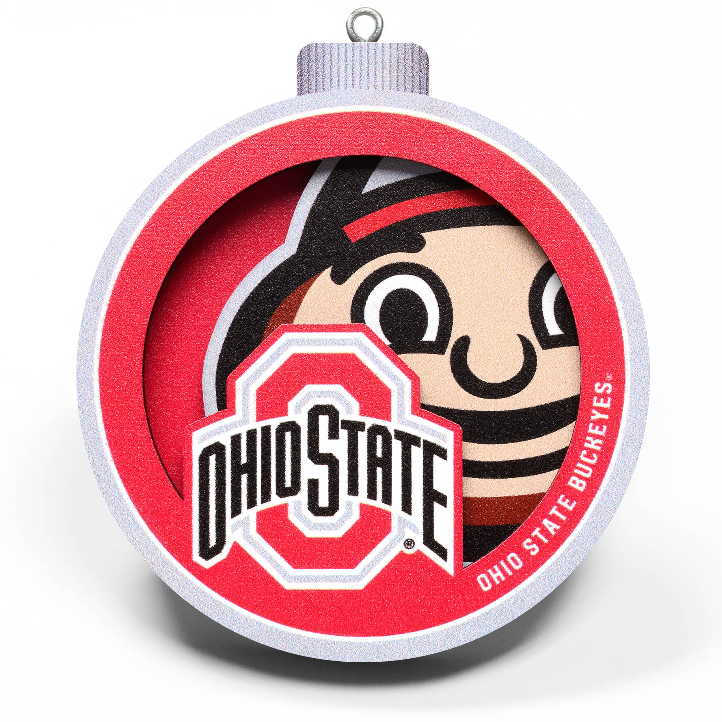 Fanpoint Ohio State Buckeyes 3D Logo Series Ornament