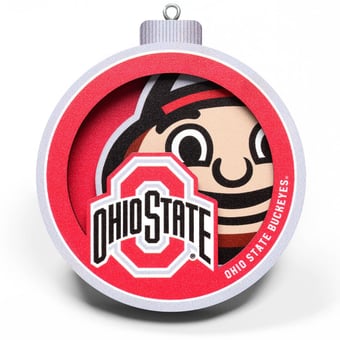 Fanpoint Ohio State Buckeyes 3D Logo Series Ornament