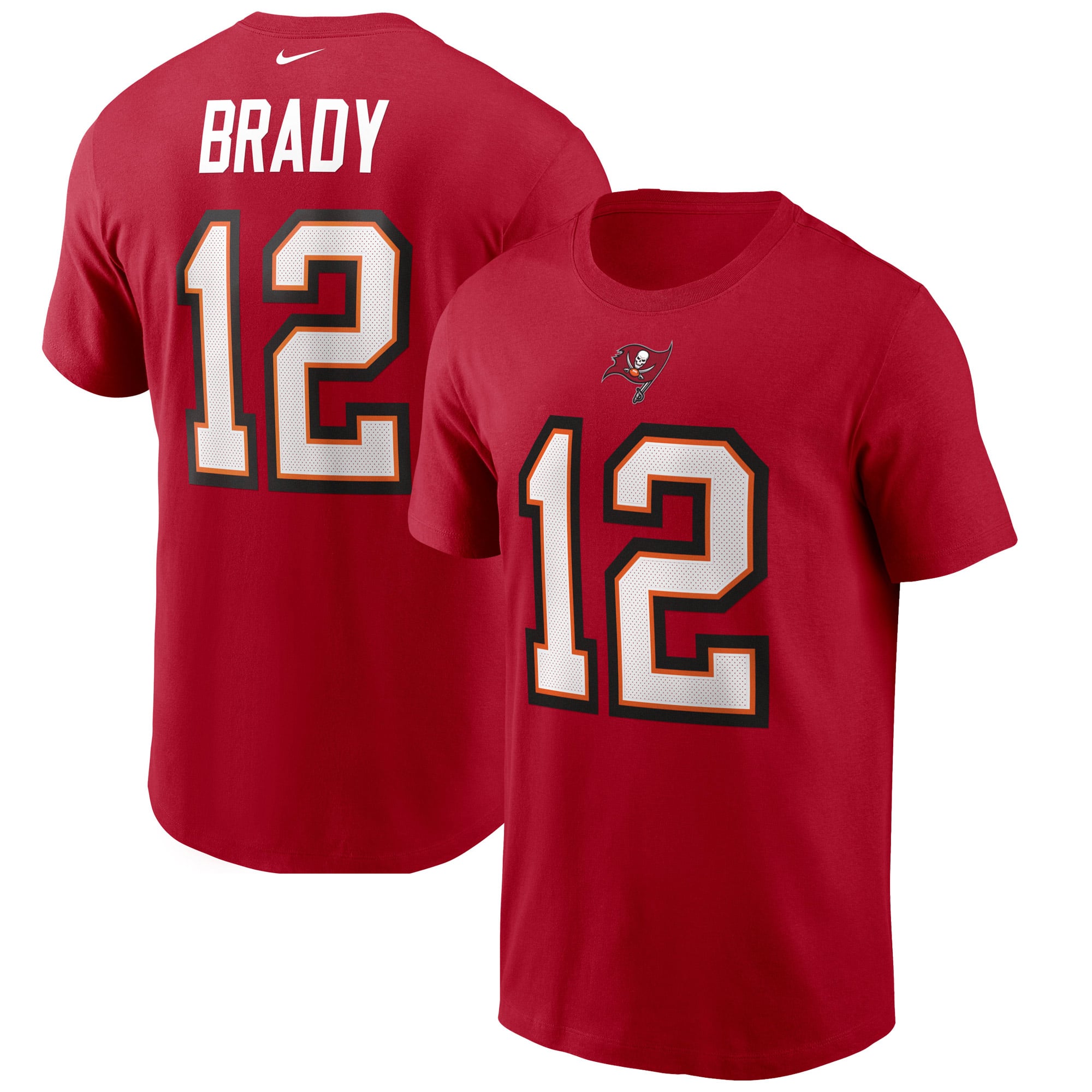 Camiseta con nombre y número de los Tampa Bay Buccaneers de Tom Brady para hombre de Nike, color rojo