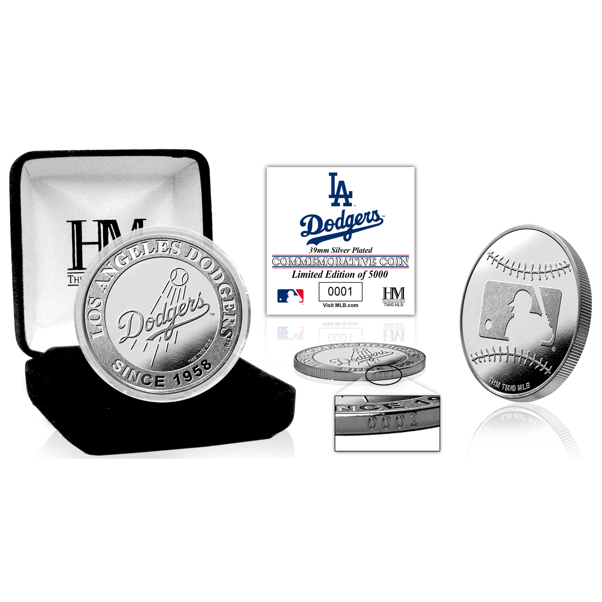 Highland Mint Los Angeles Dodgers Silver Mint Coin