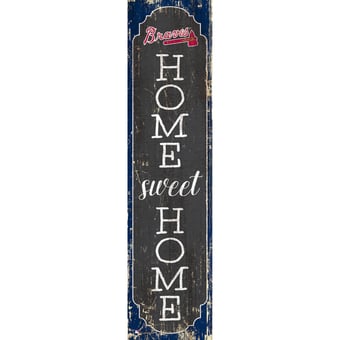 Atlanta Braves 24" Home Sweet Home Leaner Sign