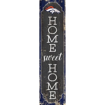 Denver Broncos 24" Home Sweet Home Leaner Sign