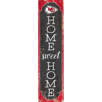 Kansas City Chiefs 24" Home Sweet Home Leaner Sign