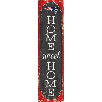 New England Patriots 24" Home Sweet Home Leaner Sign