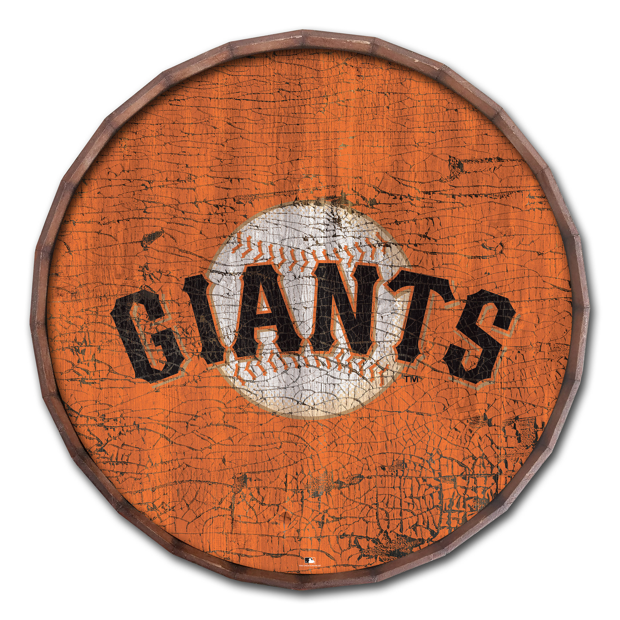 San Francisco Giants 24" Cracked Color Barrel Top Sign