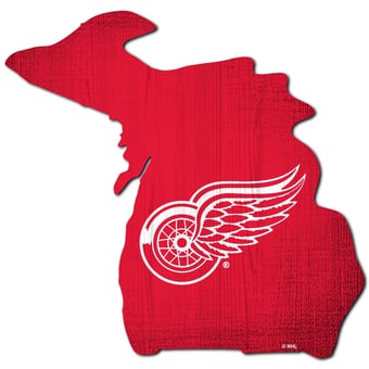 Detroit Red Wings 12" Logo State Sign