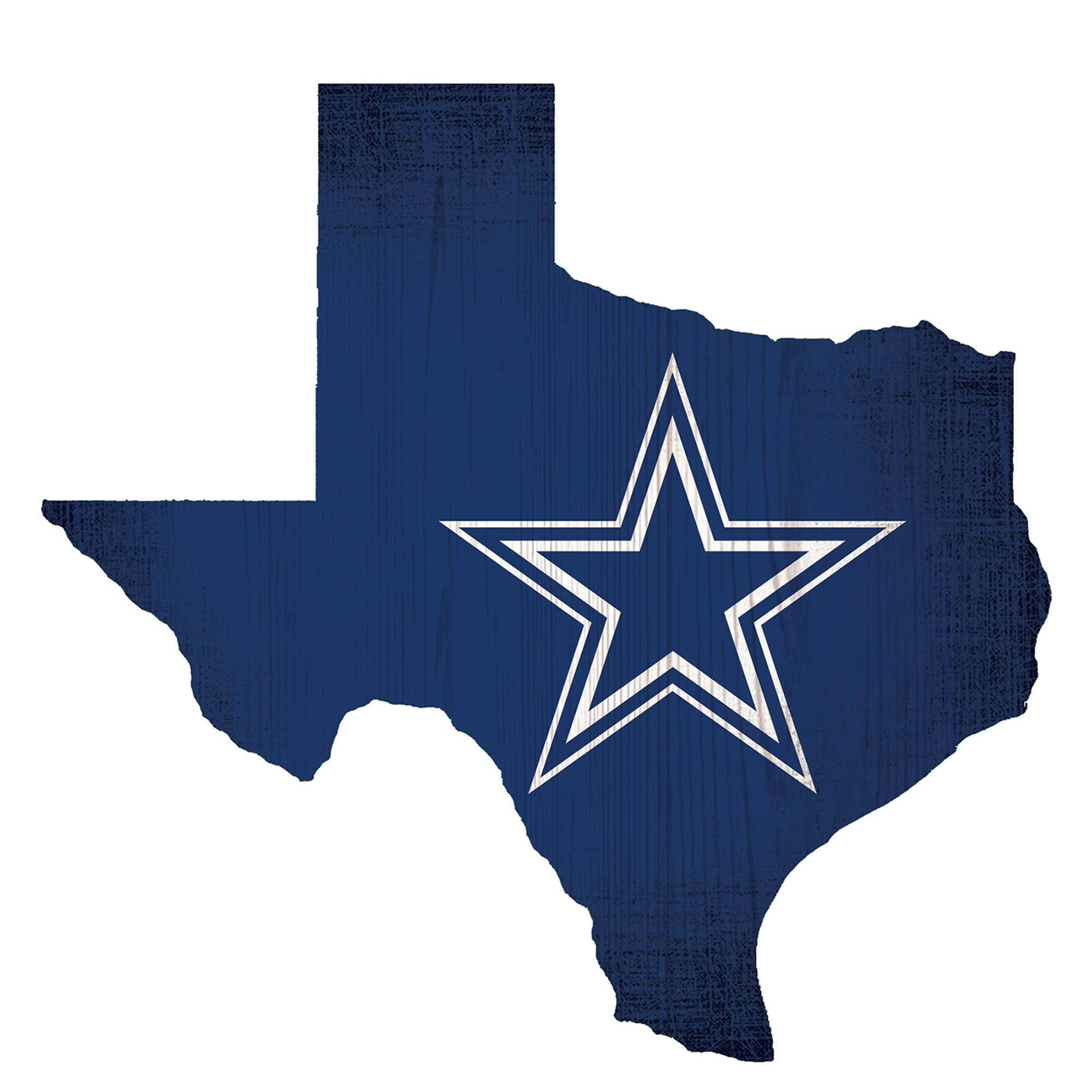 Dallas Cowboys 12" Logo State Sign
