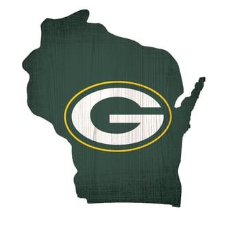Green Bay Packers 12" Logo State Sign