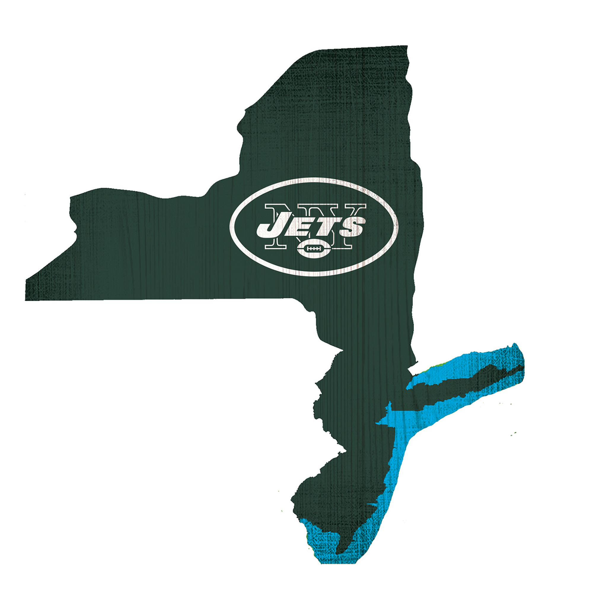 New York Jets 12" Logo State Sign