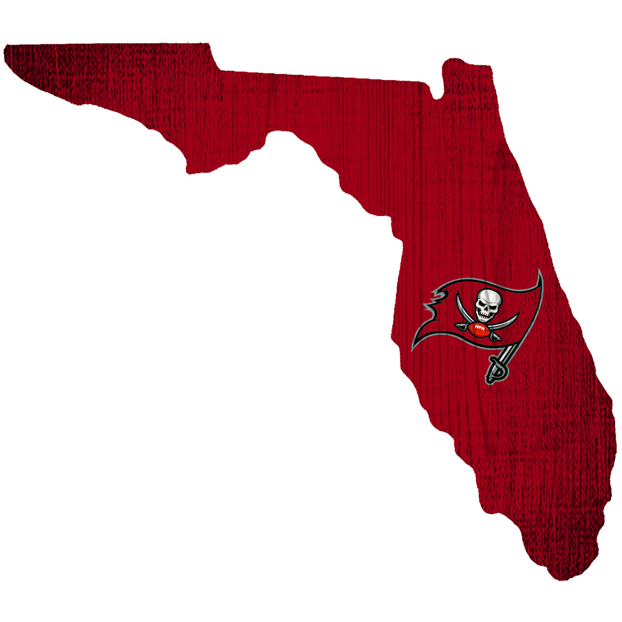 Tampa Bay Buccaneers 12" Logo State Sign